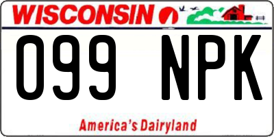 WI license plate 099NPK