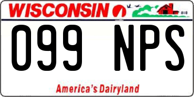 WI license plate 099NPS