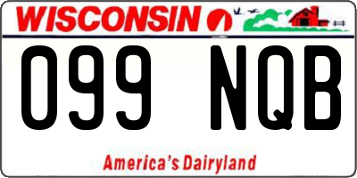 WI license plate 099NQB