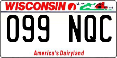 WI license plate 099NQC