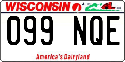 WI license plate 099NQE