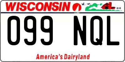 WI license plate 099NQL