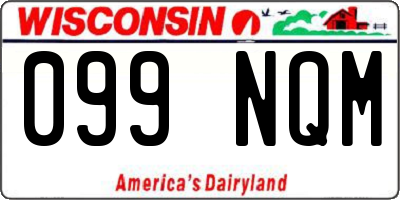 WI license plate 099NQM