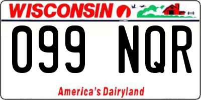 WI license plate 099NQR