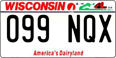 WI license plate 099NQX