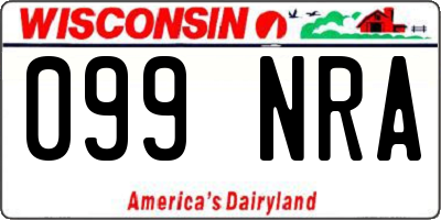 WI license plate 099NRA
