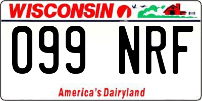 WI license plate 099NRF