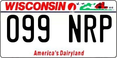 WI license plate 099NRP