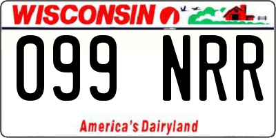 WI license plate 099NRR
