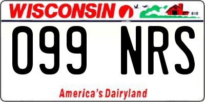 WI license plate 099NRS