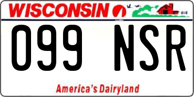 WI license plate 099NSR