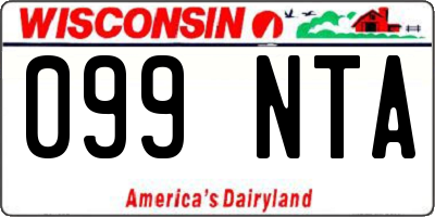 WI license plate 099NTA