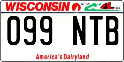 WI license plate 099NTB