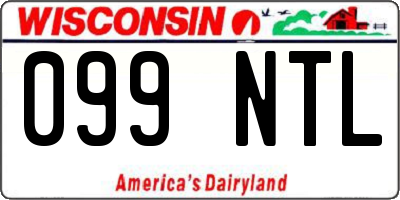 WI license plate 099NTL