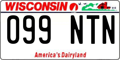 WI license plate 099NTN