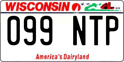 WI license plate 099NTP