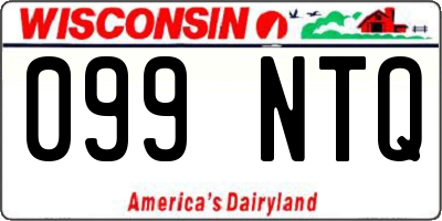 WI license plate 099NTQ