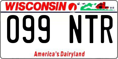 WI license plate 099NTR