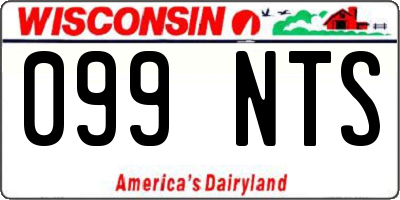 WI license plate 099NTS