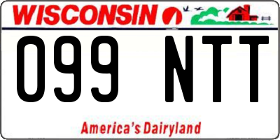 WI license plate 099NTT