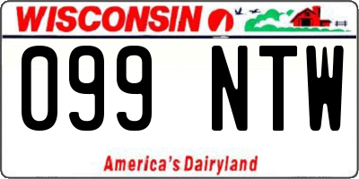 WI license plate 099NTW