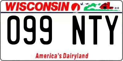 WI license plate 099NTY