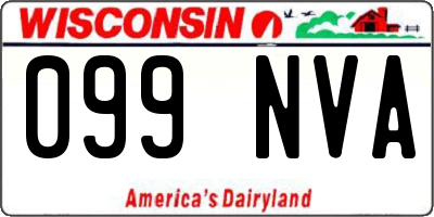 WI license plate 099NVA