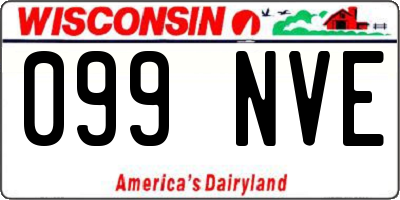 WI license plate 099NVE