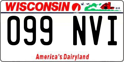 WI license plate 099NVI