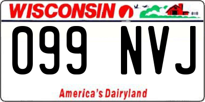WI license plate 099NVJ