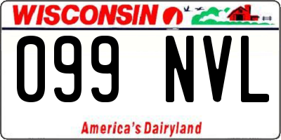 WI license plate 099NVL