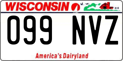 WI license plate 099NVZ