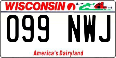 WI license plate 099NWJ