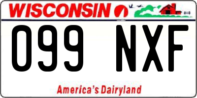 WI license plate 099NXF