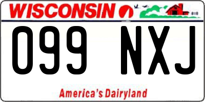 WI license plate 099NXJ