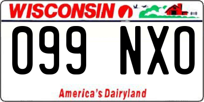 WI license plate 099NXO