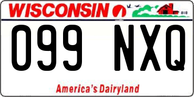 WI license plate 099NXQ