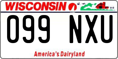 WI license plate 099NXU