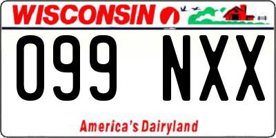 WI license plate 099NXX
