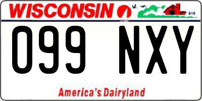 WI license plate 099NXY