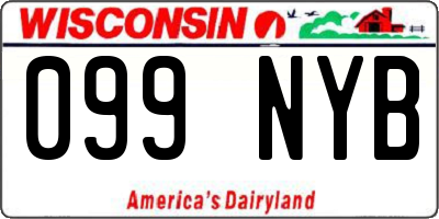 WI license plate 099NYB