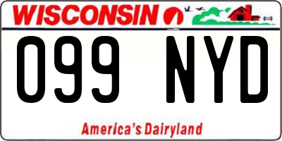 WI license plate 099NYD