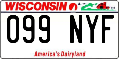 WI license plate 099NYF