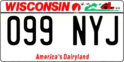 WI license plate 099NYJ