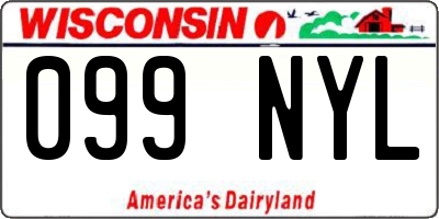 WI license plate 099NYL