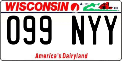 WI license plate 099NYY