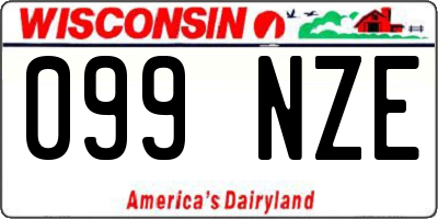 WI license plate 099NZE