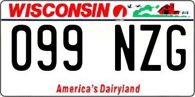 WI license plate 099NZG