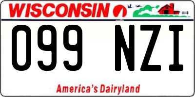 WI license plate 099NZI