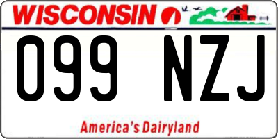 WI license plate 099NZJ